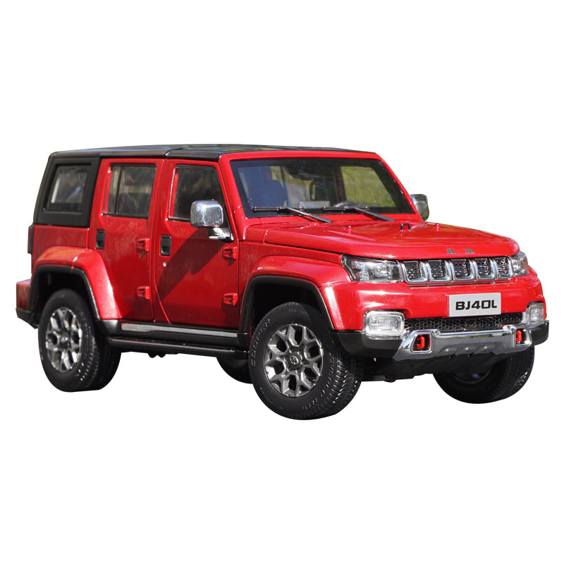 Original factory Baic 1:18 BJ40L BJ40 PLUS diecast off road SUV car model red alloy toy car models