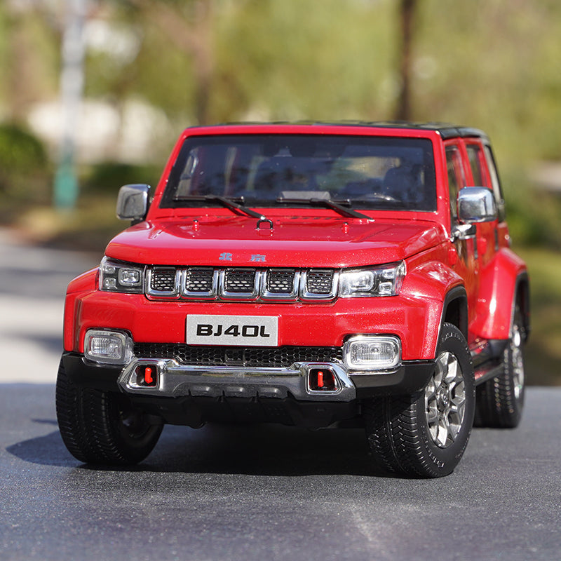 Original factory Baic 1:18 BJ40L BJ40 PLUS diecast off road SUV car model red alloy toy car models