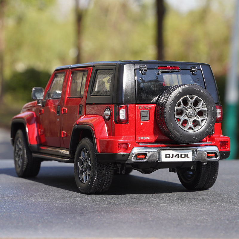 Original factory Baic 1:18 BJ40L BJ40 PLUS diecast off road SUV car model red alloy toy car models