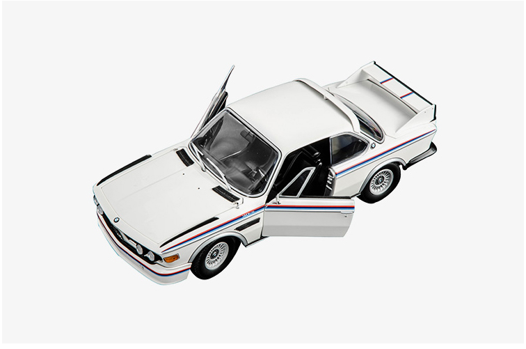 Original 1:18 BMW 3.0 1971 CSL25 diecast minichamp alloy vintage model for gift, collection