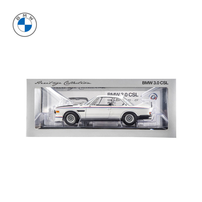 Original 1:18 BMW 3.0 1971 CSL25 diecast minichamp alloy vintage model for gift, collection