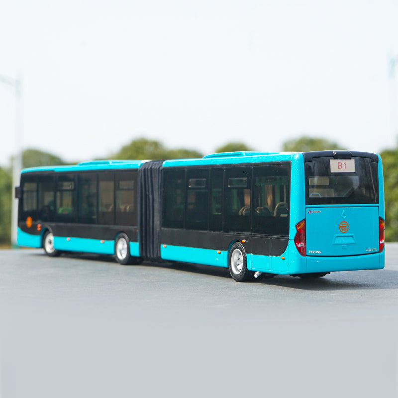 Original factory authentic Changzhou Changlong Blue 1:42 Scale Diecast Scania Articulated BRT Bus Model for Birthday/Christmas gift