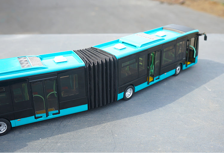 Original factory authentic Changzhou Changlong Blue 1:42 Scale Diecast Scania Articulated BRT Bus Model for Birthday/Christmas gift