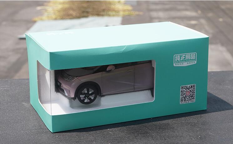 1:18 original factory BYD dolphin 2021 pure electric car model alloy simulation model, pink car model