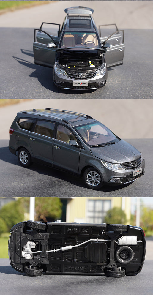 Original factory 1:18 SAIC-GM-Wuling Baojun 730 Diecast MPV car model for gift, collection