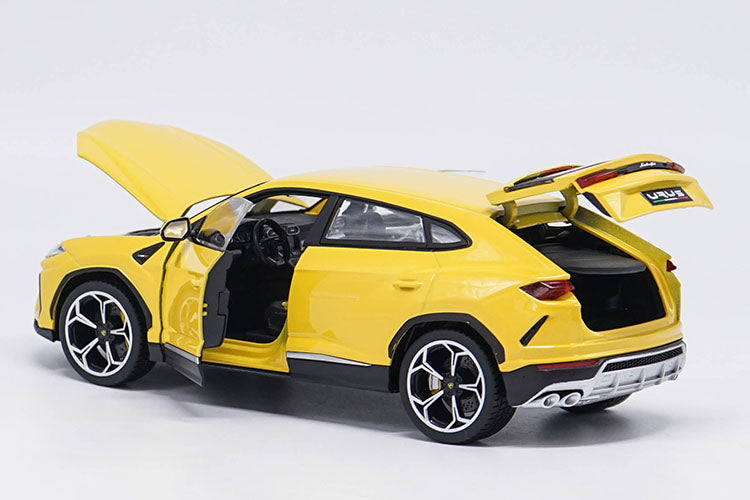 Original factory authentic Bburago 1:18 Lamborghini URUS yellow diecast car model with small gift