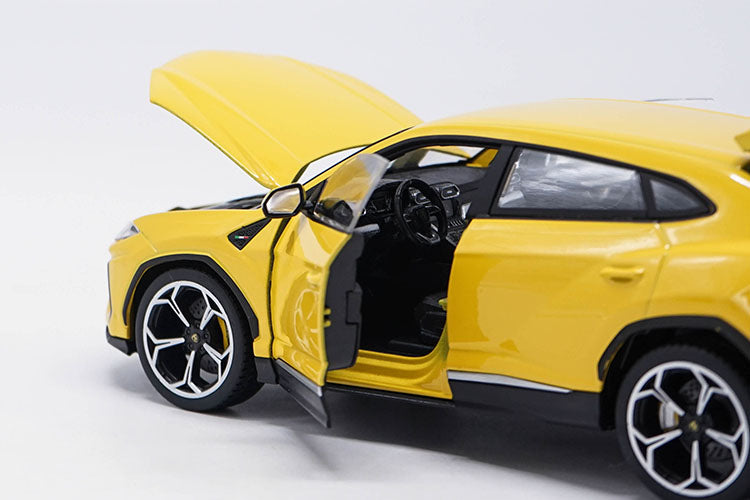 Original factory authentic Bburago 1:18 Lamborghini URUS yellow diecast car model with small gift