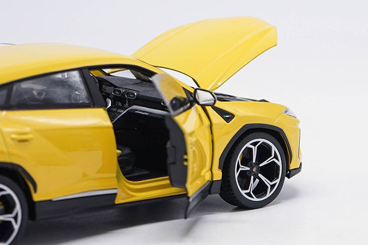 Original factory authentic Bburago 1:18 Lamborghini URUS yellow diecast car model with small gift