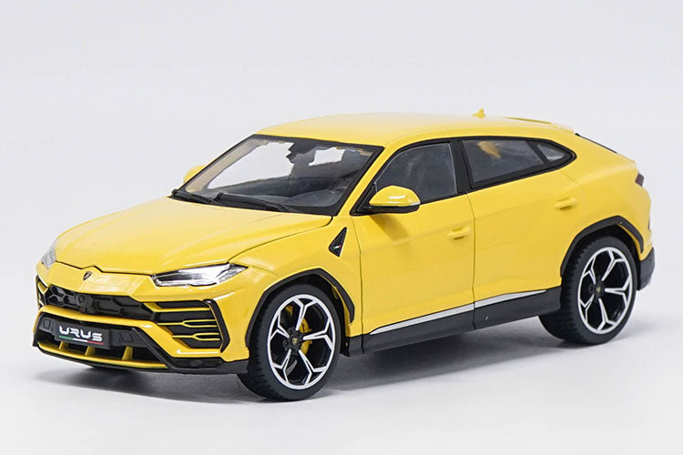 Original factory authentic Bburago 1:18 Lamborghini URUS yellow diecast car model with small gift