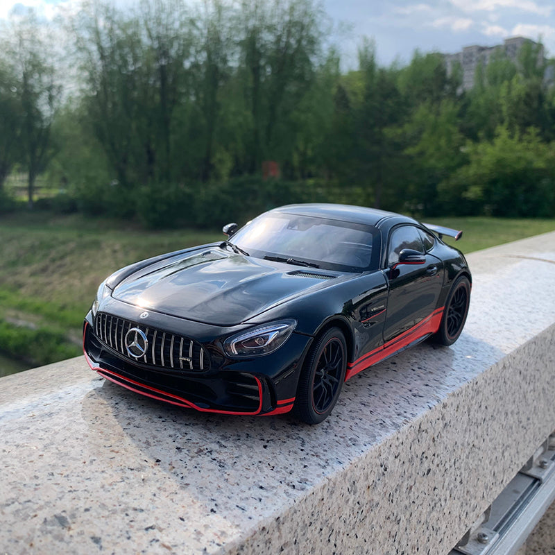 AR 1:18 Mercedes-Benz AMG GT R Rote Sua Red pig paint alloy simulation car model classic super car model for gift