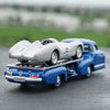 Original NOREV 1:64 Benz Blue Miracle diecast Truck model alloy Silver Arrow trailer BENZ alloy set car model