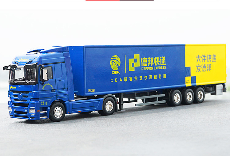 Original authentic 1:50 Ben z Diecast container truck  model Rongqing Logistics alloy DHL container truck model for gift