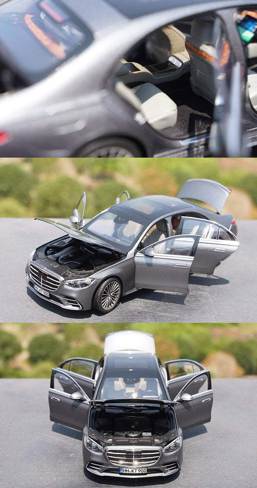 Original factory 1:18 Norev Benz S600 AMG W223 2021 Diecast alloy car model for gift, collection