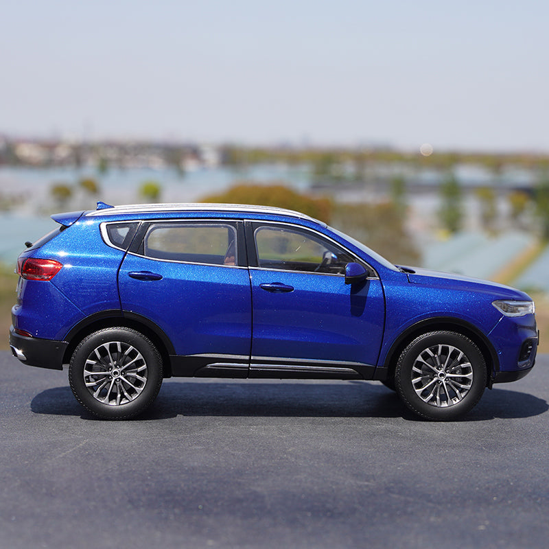 Original factory Blue Brand new 1:18 Great Wall Haval H6 diecast SUV car model for gift, collection