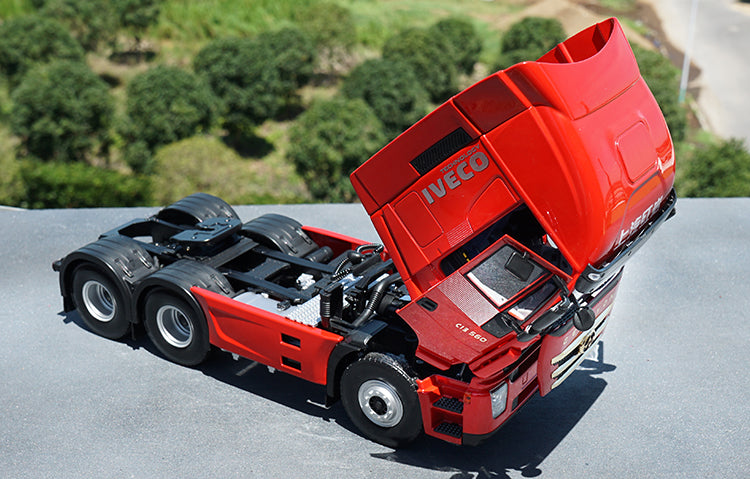 High classic authentic 1:24 SAIC Iveco Cenlvon Jacklion C500 tractor trailer alloy truck model with fast delivery