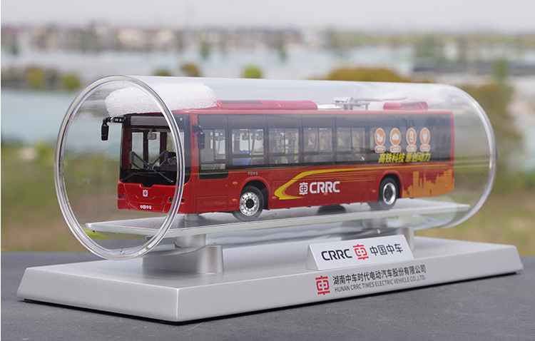 Zinc alloy Classic 1:42 China CRRC Hunan CRRC bus model with small gift