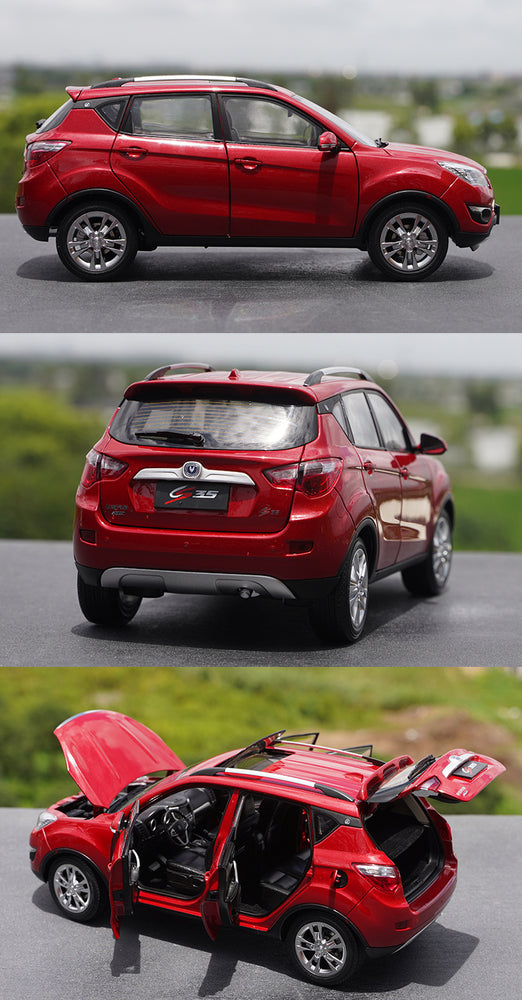 1:18 High quality Changan Red CS35 Diecast SUV alloy toy car model for promotional gift, toy