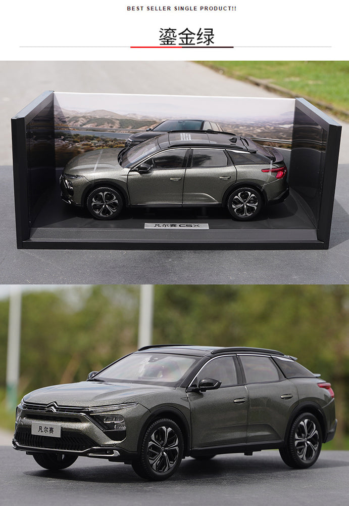 Original factory 1:18 Dongfeng Citroen Versailles C5 X 2021 High simulation alloy car model gift for collection, ornaments