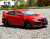 High Quality 1/18 Honda Civic TYPE R FK8 2017 Japanese sports car alloy car model with small gift