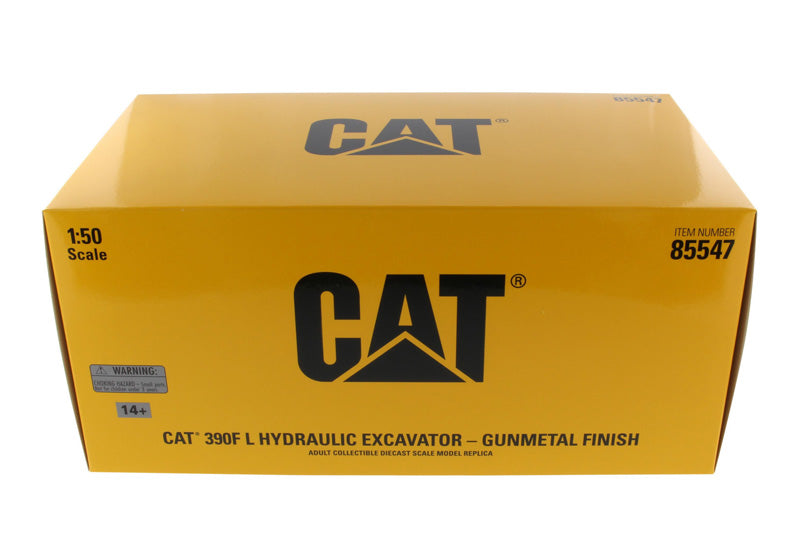 DM85547 Caterpillar 390F L Hydraulic Tracked Excavator,1/50 Scale Silver cat excavator model