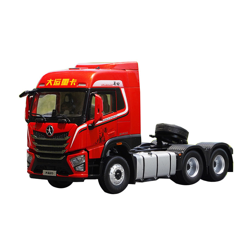 Original factory 1:24 Dayun Diecast heavy truck model alloy Dayun V7 6X4  trailer tractor model alloy heavy equipment truck model