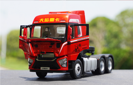 Original factory 1:24 Dayun Diecast heavy truck model alloy Dayun V7 6X4  trailer tractor model alloy heavy equipment truck model