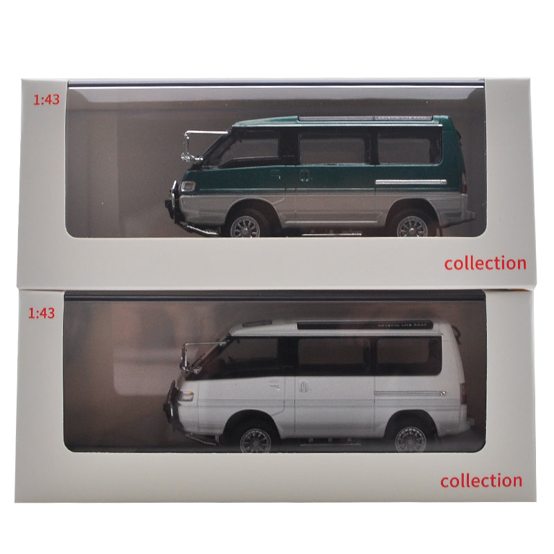 Original factory 1:43 Mitsubishi Deli truck model MC&Sunyork 4x4 delica4 WD high simulation alloy car model