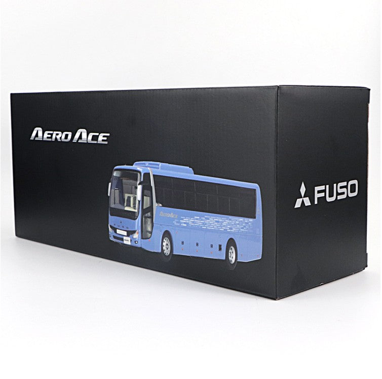 Original factory diecast 1:43 Mitsubishi FUSO AERO ACE BUS models, Alloy tour double-deck bus model for gift,collection