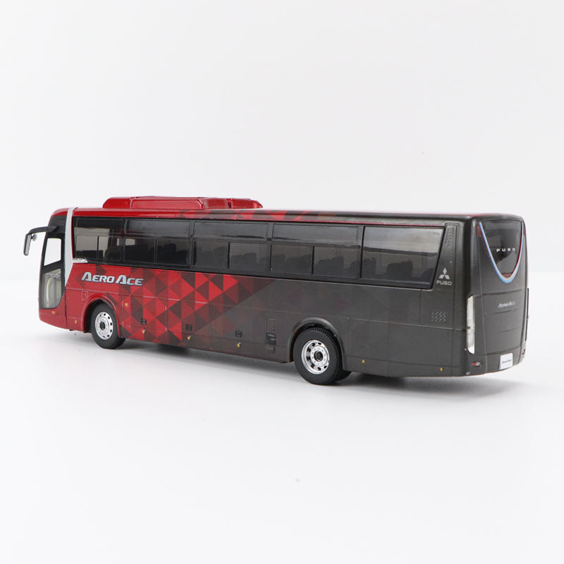 Original factory diecast 1:43 Mitsubishi FUSO AERO ACE BUS models, Alloy tour double-deck bus model for gift,collection