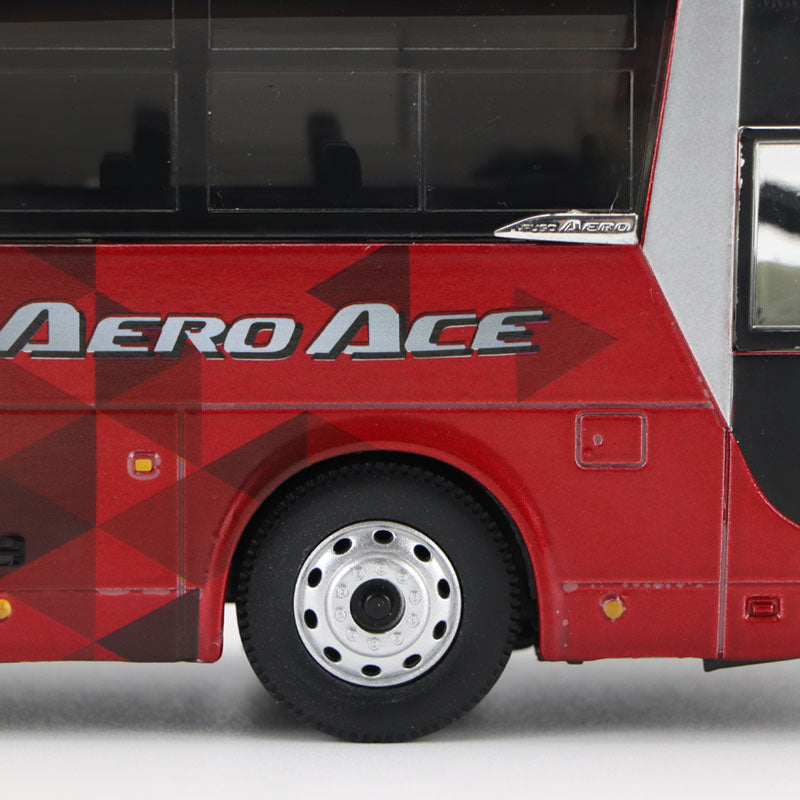 Original factory diecast 1:43 Mitsubishi FUSO AERO ACE BUS models, Alloy tour double-deck bus model for gift,collection