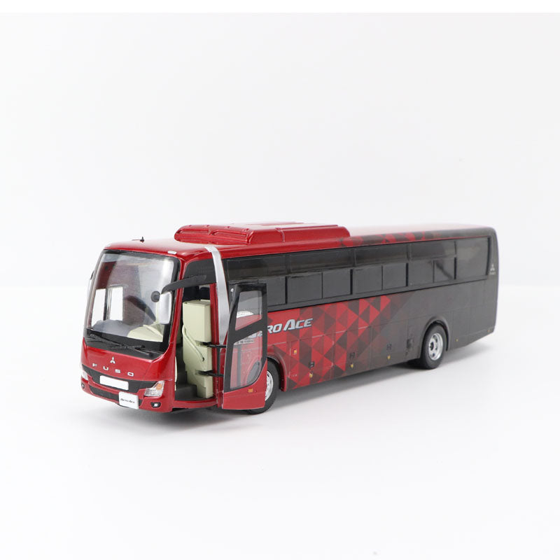 Original factory diecast 1:43 Mitsubishi FUSO AERO ACE BUS models, Alloy tour double-deck bus model for gift,collection