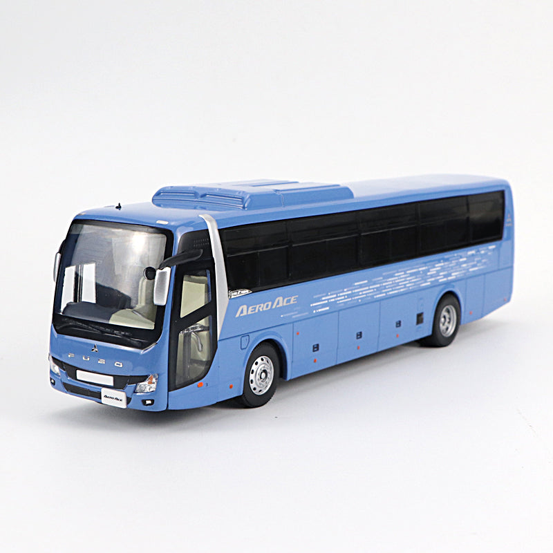 Original factory diecast 1:43 Mitsubishi FUSO AERO ACE BUS models, Alloy tour double-deck bus model for gift,collection