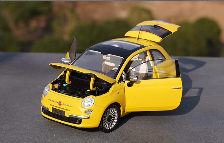 Original factory 1:18 Norev Fiat 500 diecast alloy car model for collection, birthday gift