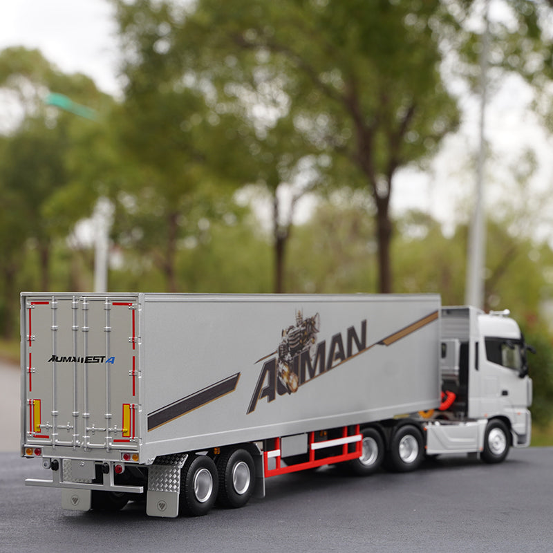 Original factory 1:36 Foton Auman EST-A diecast container truck model for gift, toys