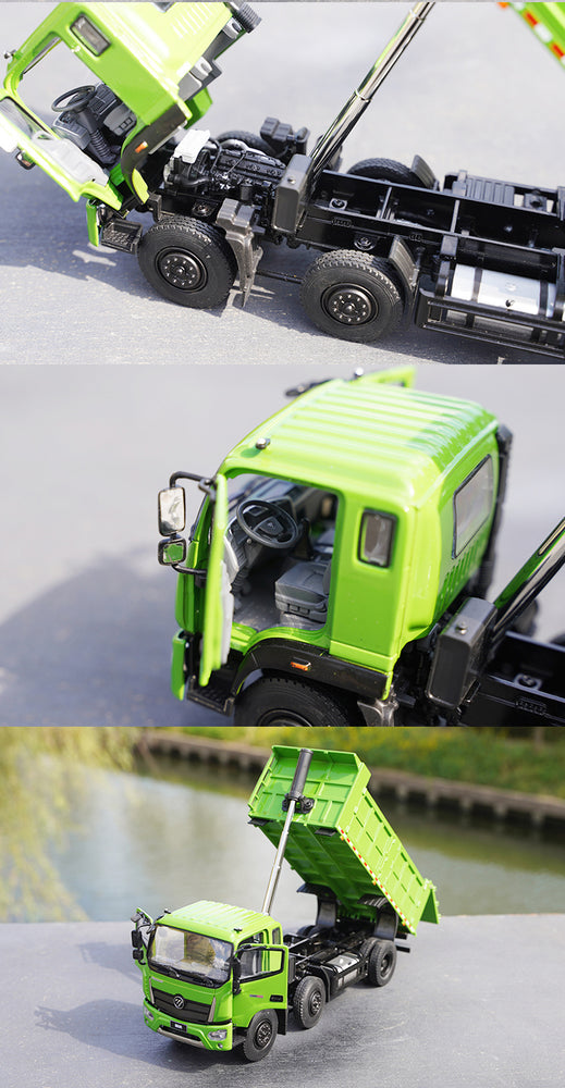 Original factory 1:32 Foton Ruiwo Rowor ES7 Diecast dump truck alloy truck muck simulation car model for gift, toy