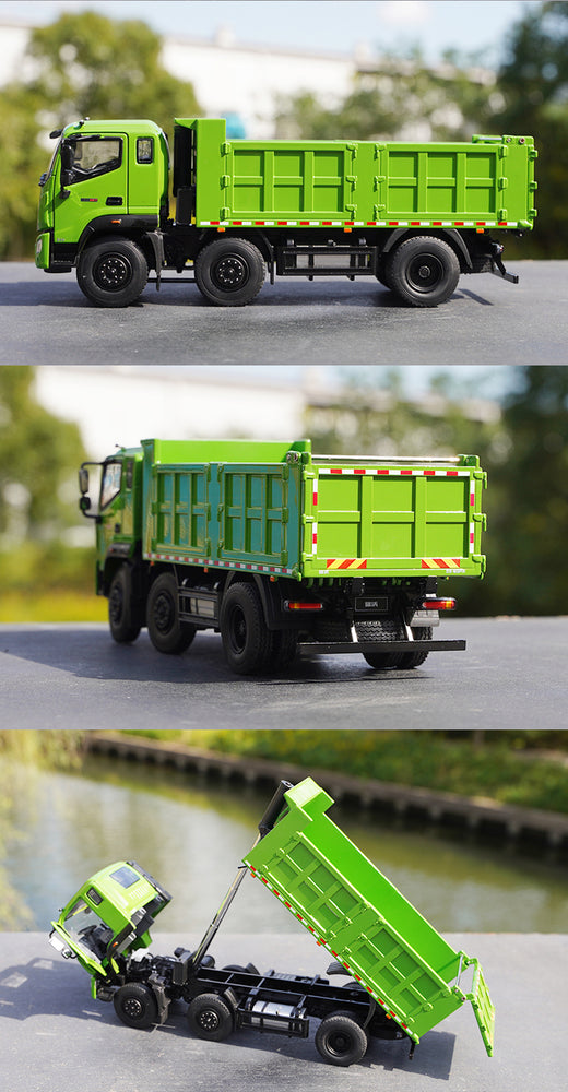 Original factory 1:32 Foton Ruiwo Rowor ES7 Diecast dump truck alloy truck muck simulation car model for gift, toy