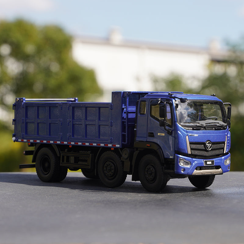 Original factory 1:32 Foton Ruiwo Rowor ES7 Diecast dump truck alloy truck muck simulation car model for gift, toy