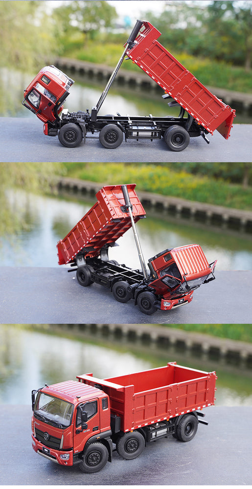 Original factory 1:32 Foton Ruiwo Rowor ES7 Diecast dump truck alloy truck muck simulation car model for gift, toy