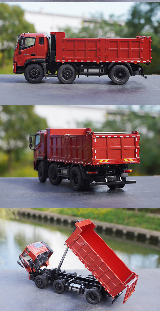 Original factory 1:32 Foton Ruiwo Rowor ES7 Diecast dump truck alloy truck muck simulation car model for gift, toy