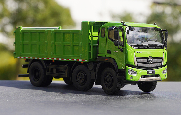 Original factory 1:32 Foton Ruiwo Rowor ES7 Diecast dump truck alloy truck muck simulation car model for gift, toy