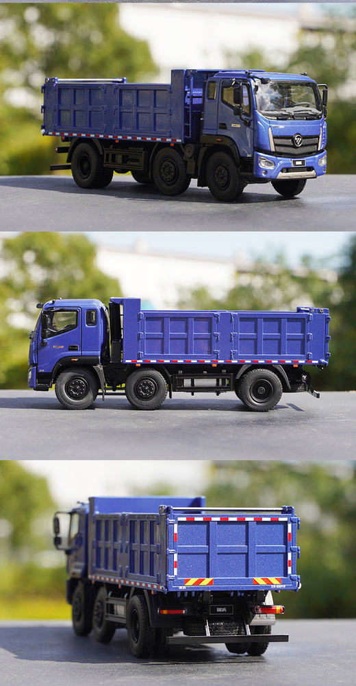 Original factory 1:32 Foton Ruiwo Rowor ES7 Diecast dump truck alloy truck muck simulation car model for gift, toy