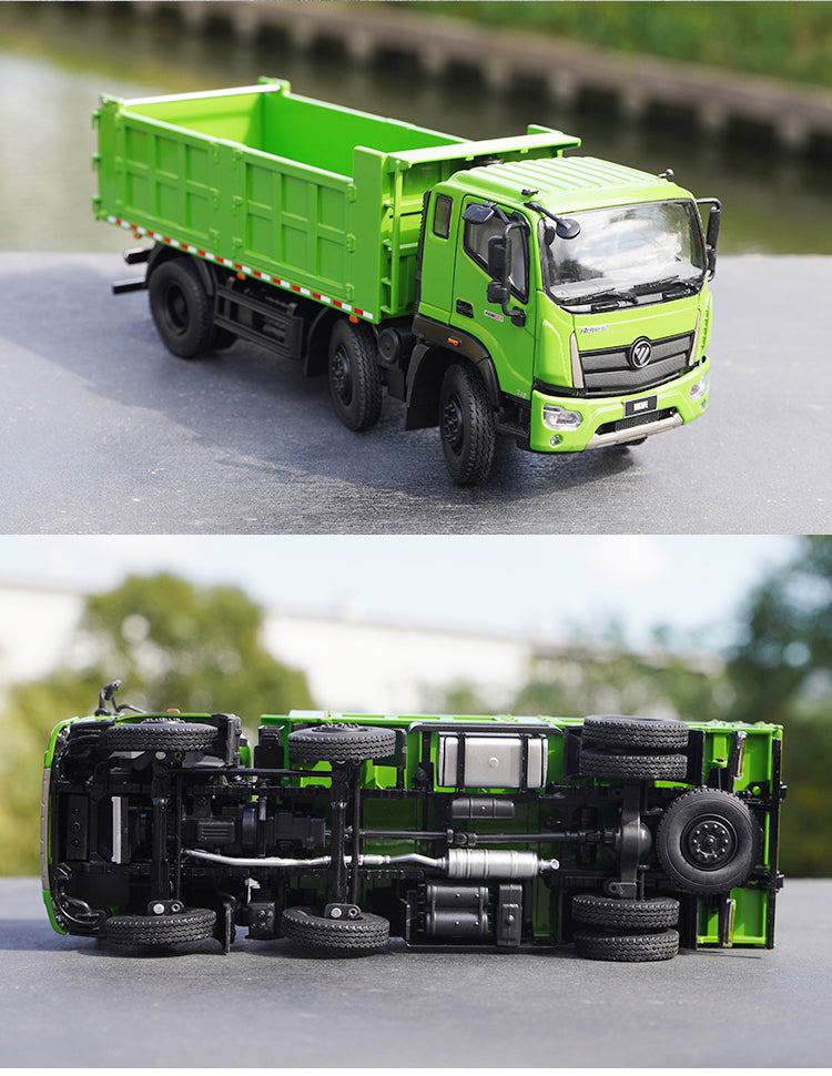 Original factory 1:32 Foton Ruiwo Rowor ES7 Diecast dump truck alloy truck muck simulation car model for gift, toy