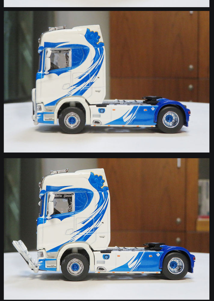 1:64 GCD Scania S730 heavy truck tractor model alloy engineering truck model for goft, toys