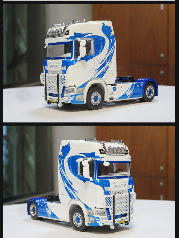 1:64 GCD Scania S730 heavy truck tractor model alloy engineering truck model for goft, toys