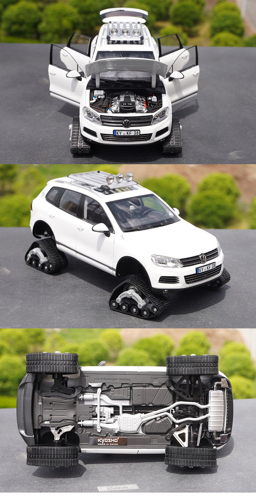 Classic KYOSHO GCD 1:18 vw Touareg modified snowmobile diecast alloy car model for collection, gift