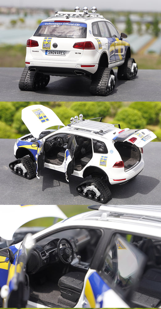 Classic KYOSHO GCD 1:18 vw Touareg modified snowmobile diecast alloy car model for collection, gift