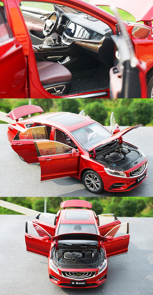 1:18 Alloy Pull Back Toy GEELY GE PHEV diecast police Toy Car Collectable miniature model of Children's toy vehicle Gift