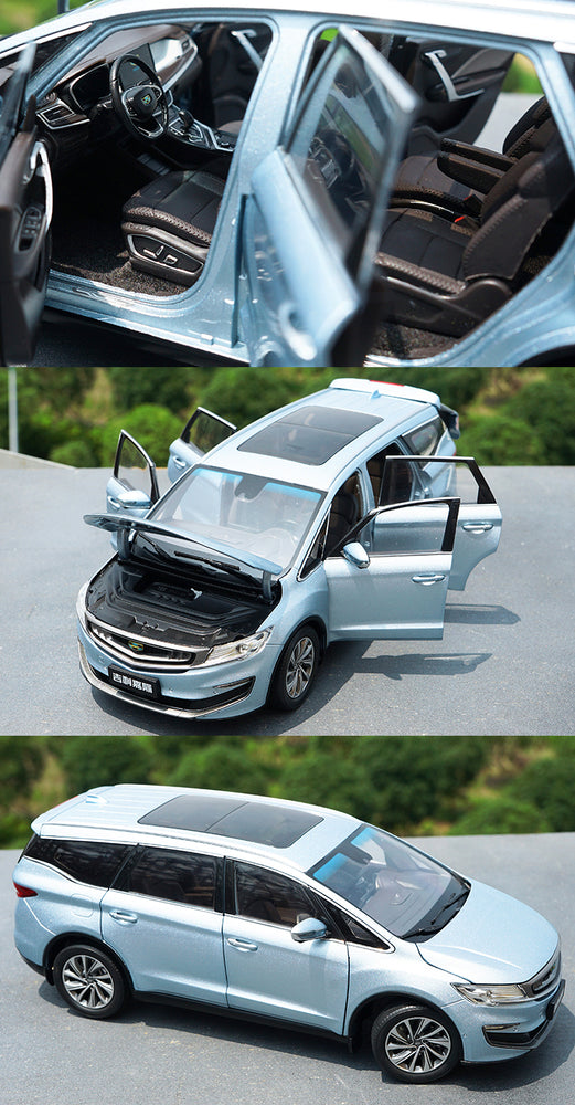 hite/Silver/blue 1:18 GEELY JIAJI MPV diecast Car Model Collectiable Toy Car Miniature model of Children's toy vehicle Gift