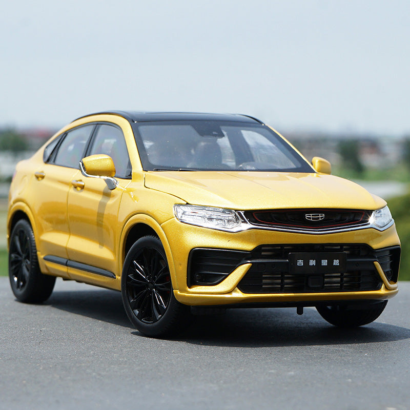 high quality alloy scale toy car miniature 1:18 Xingyue sports coupe Geely SUV diecast car model