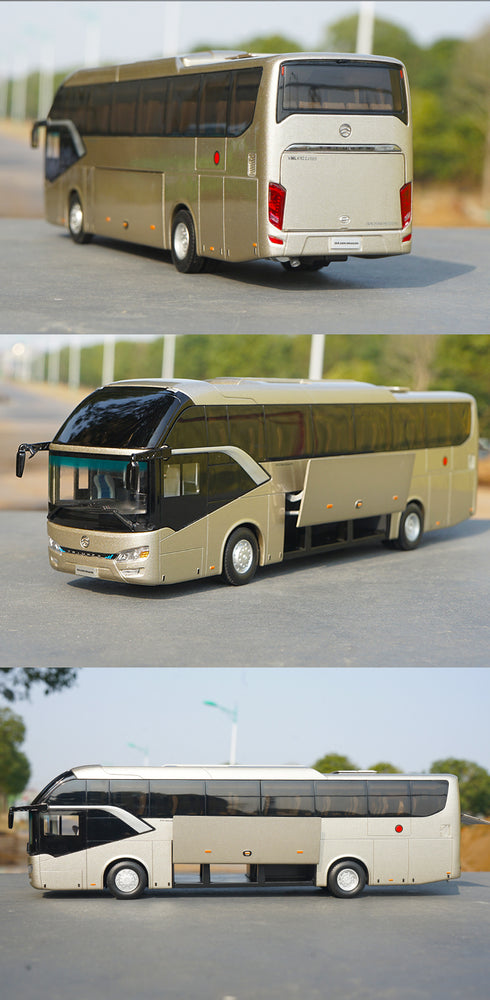 Original factory 1:38 Xiamen golden dragon Kaige diecast passenger bus model for gift, collection